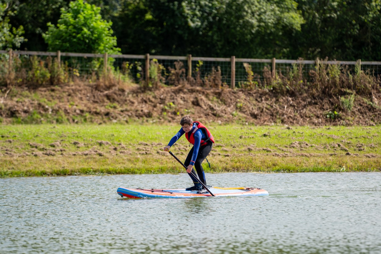 Water activities, child paddleboarding | Spring Lea Park